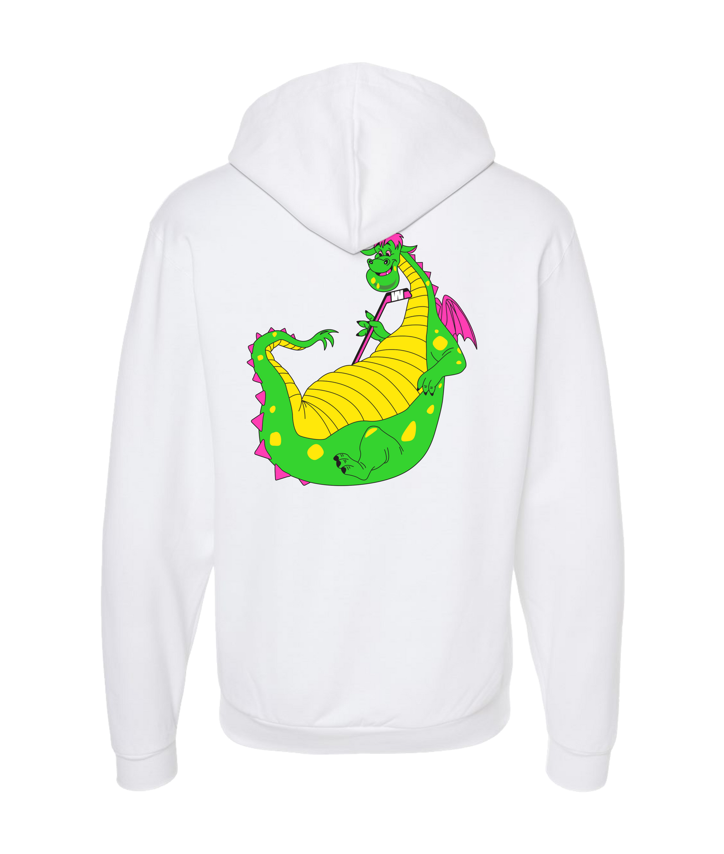 Puff Puff Passers Hockey - Puff the Hockey Dragon - White Zip Up Hoodie