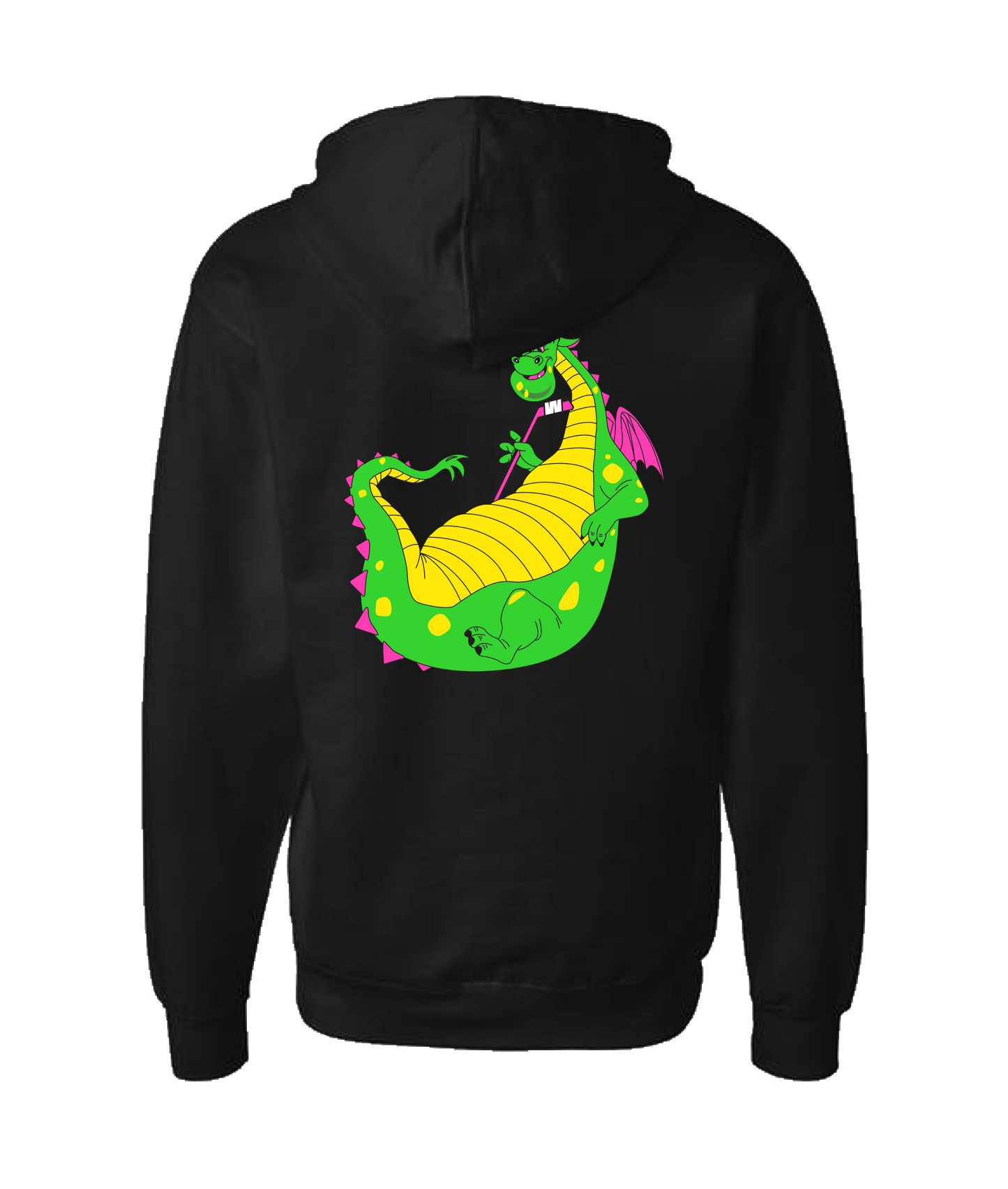 Puff Puff Passers Hockey - Puff the Hockey Dragon - Black Zip Up Hoodie