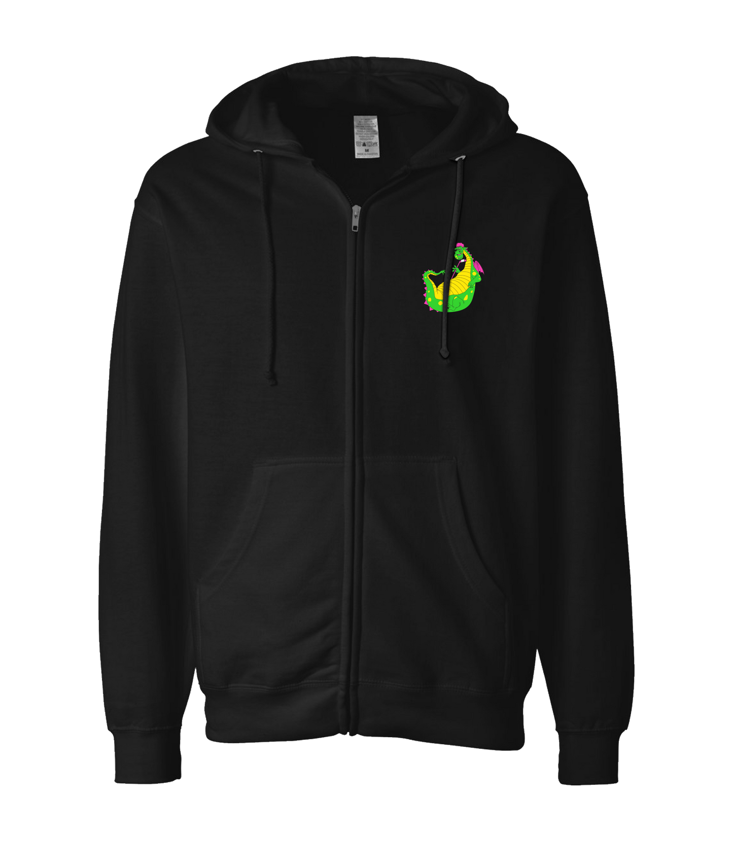 Puff Puff Passers Hockey - Puff the Hockey Dragon - Black Zip Up Hoodie