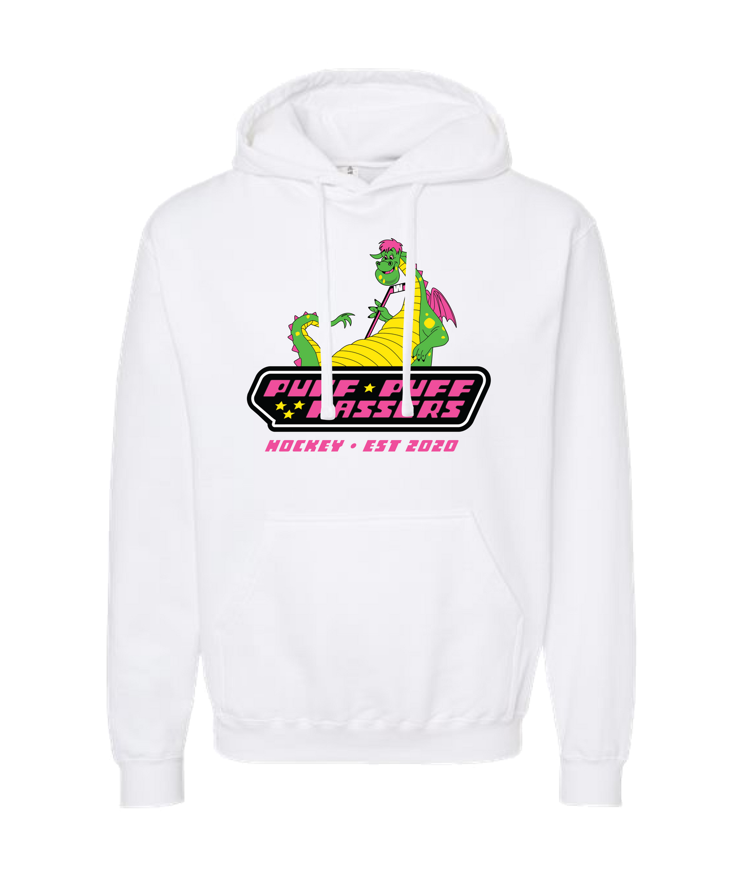 Puff Puff Passers Hockey - EST 2020 - White Hoodie