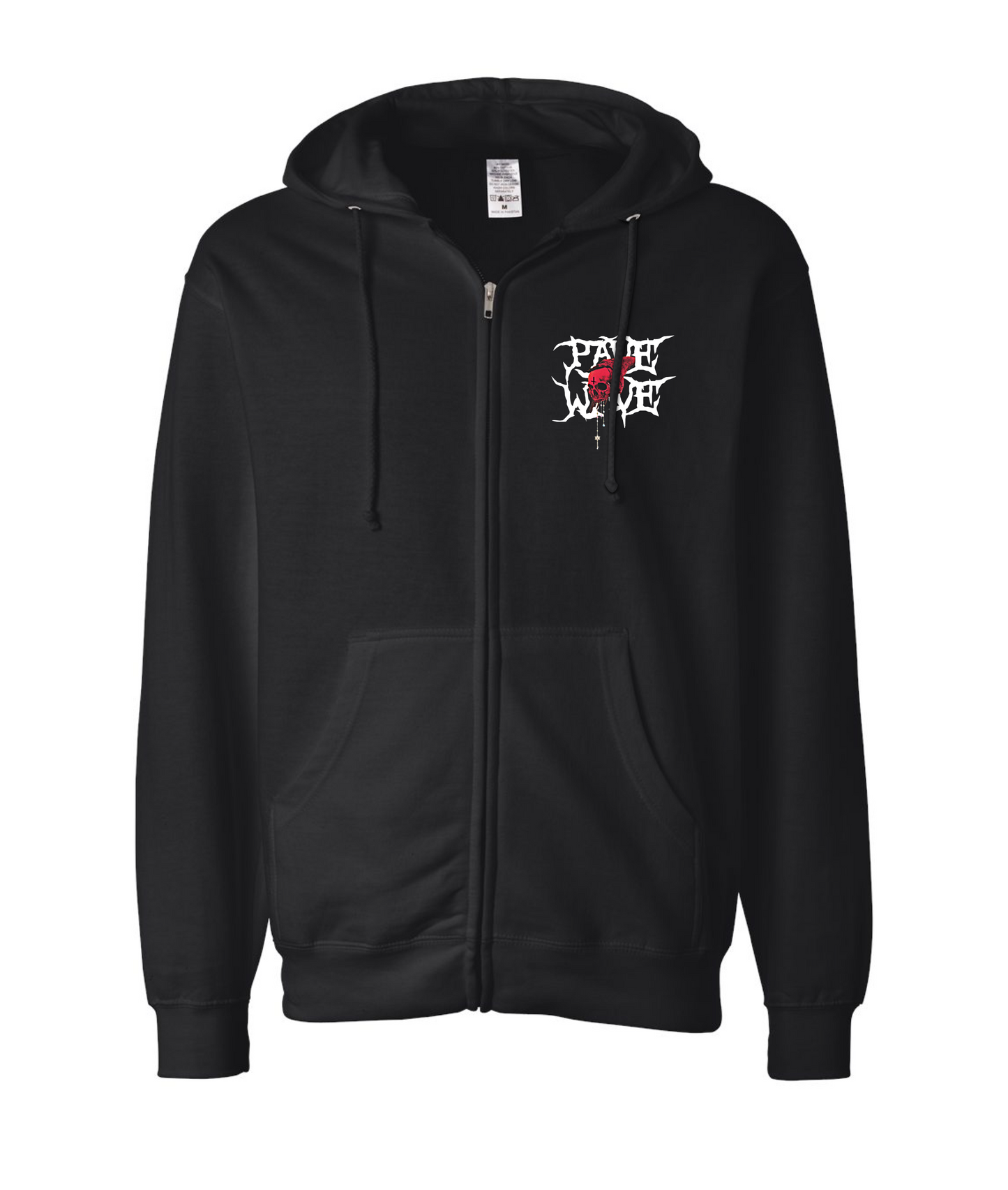 Paved Sound - Skull - Black Zip Hoodie