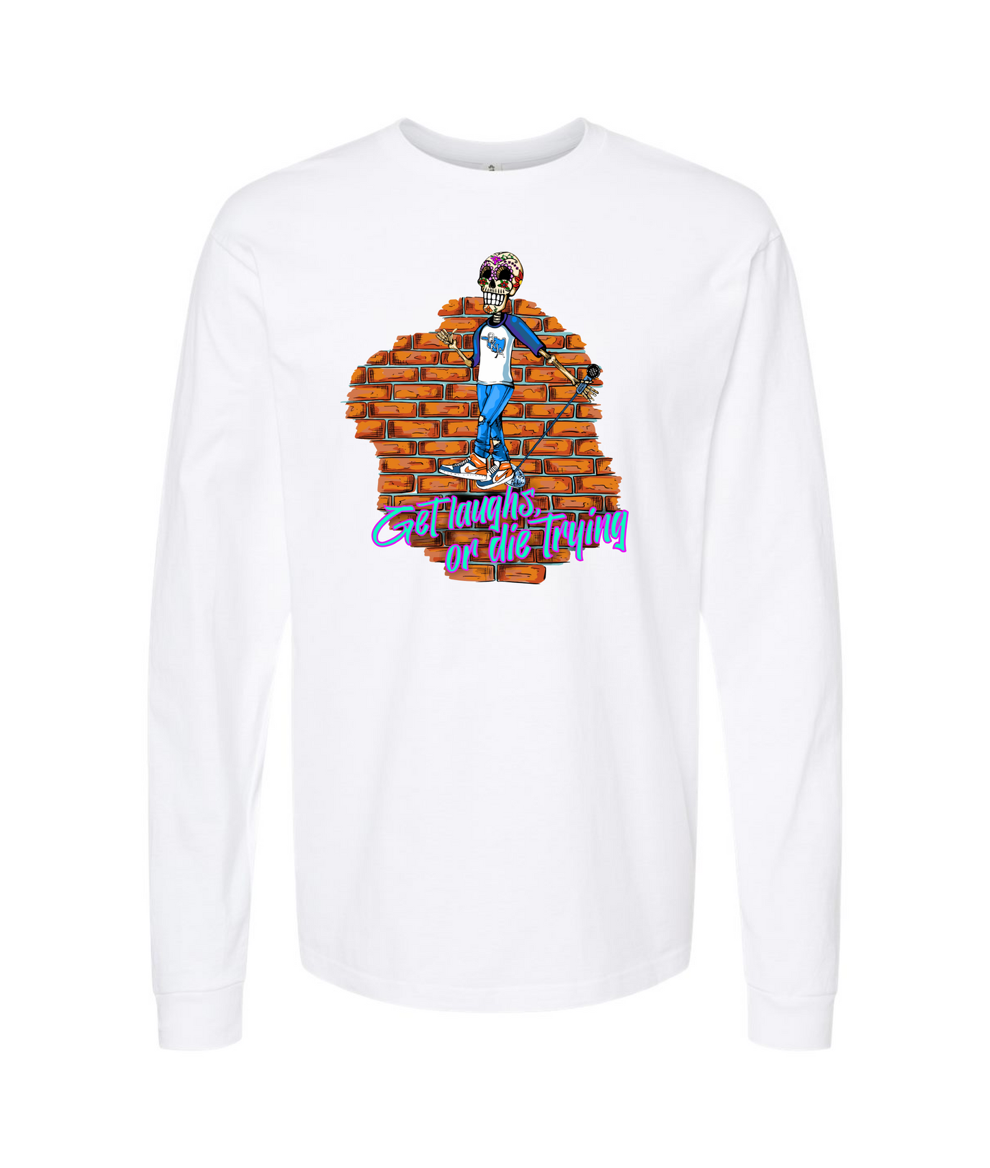 Peter Sers - Skeleton - White Long Sleeve T