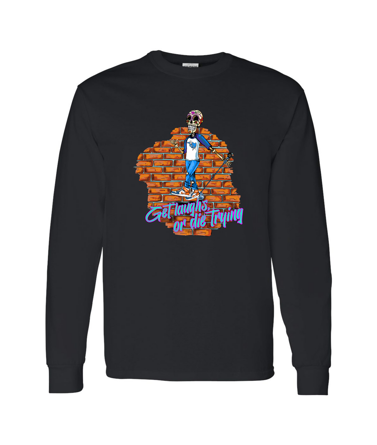 Peter Sers - Skeleton - Black Long Sleeve T