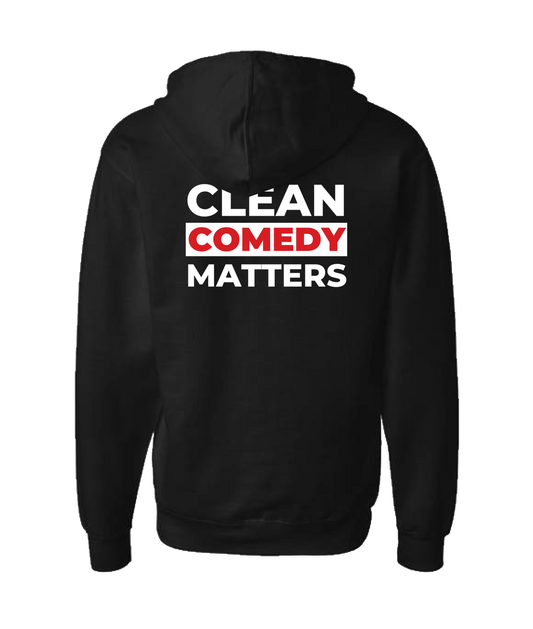 PT Bratton - Clean Comedy Matters - Black Zip Up Hoodie