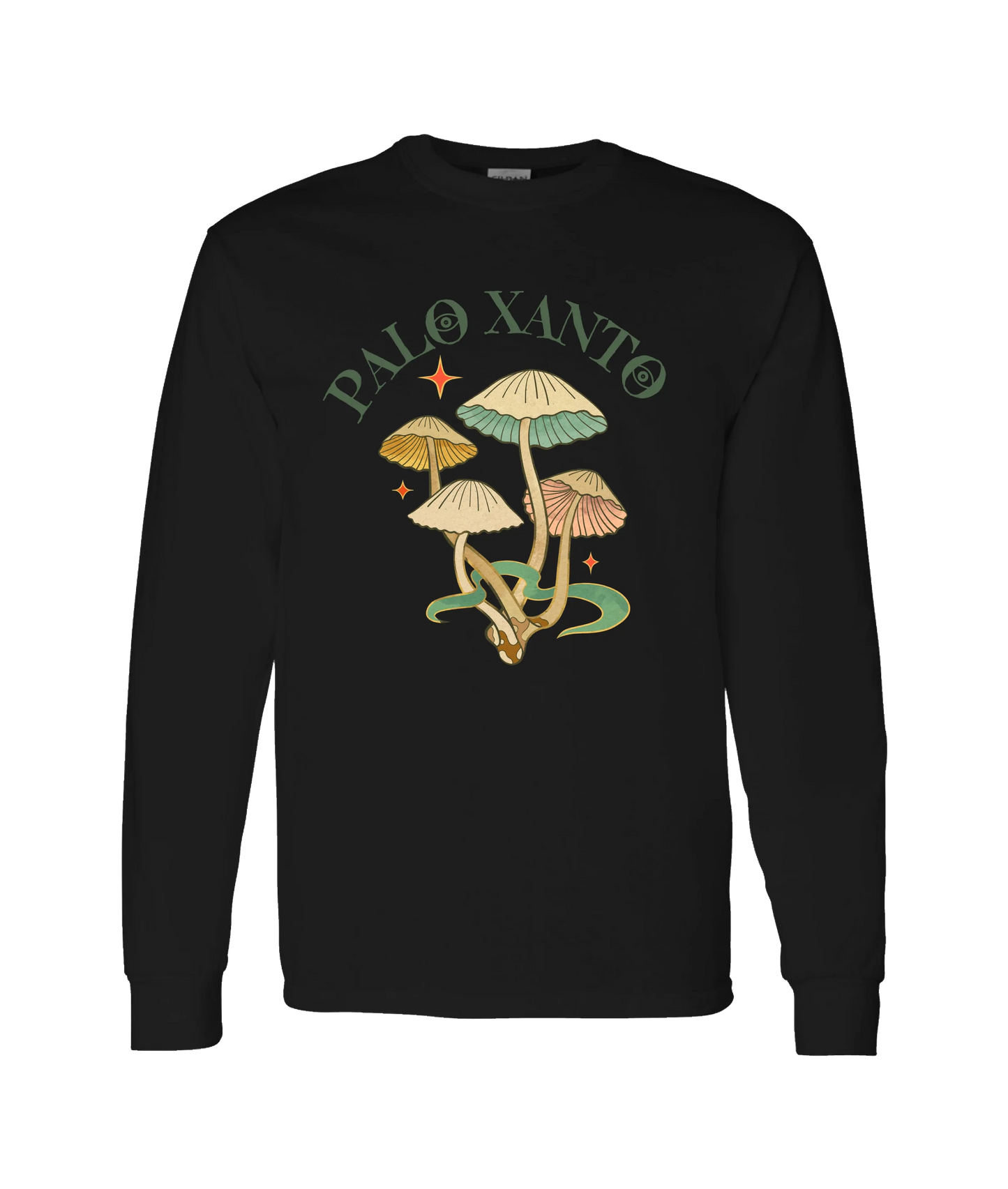Palo Xanto - Mushroom - Black Long Sleeve T