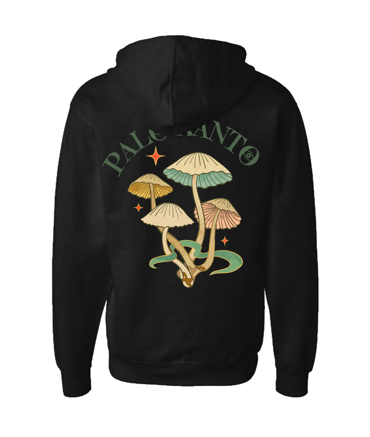 Palo Xanto - Mushroom - Black Zip Up Hoodie