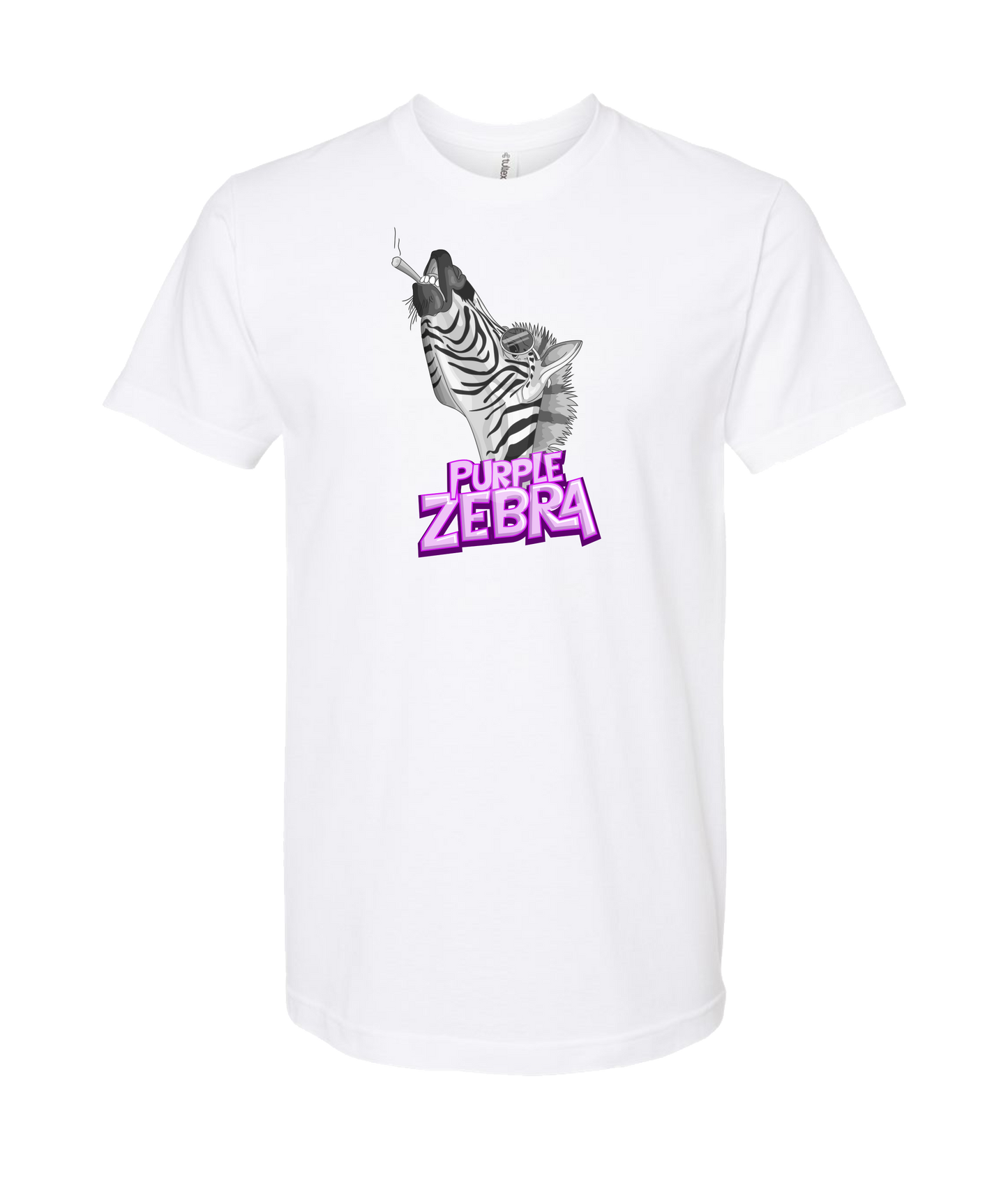 Purple Zebra - Zebra Cone - White T-Shirt