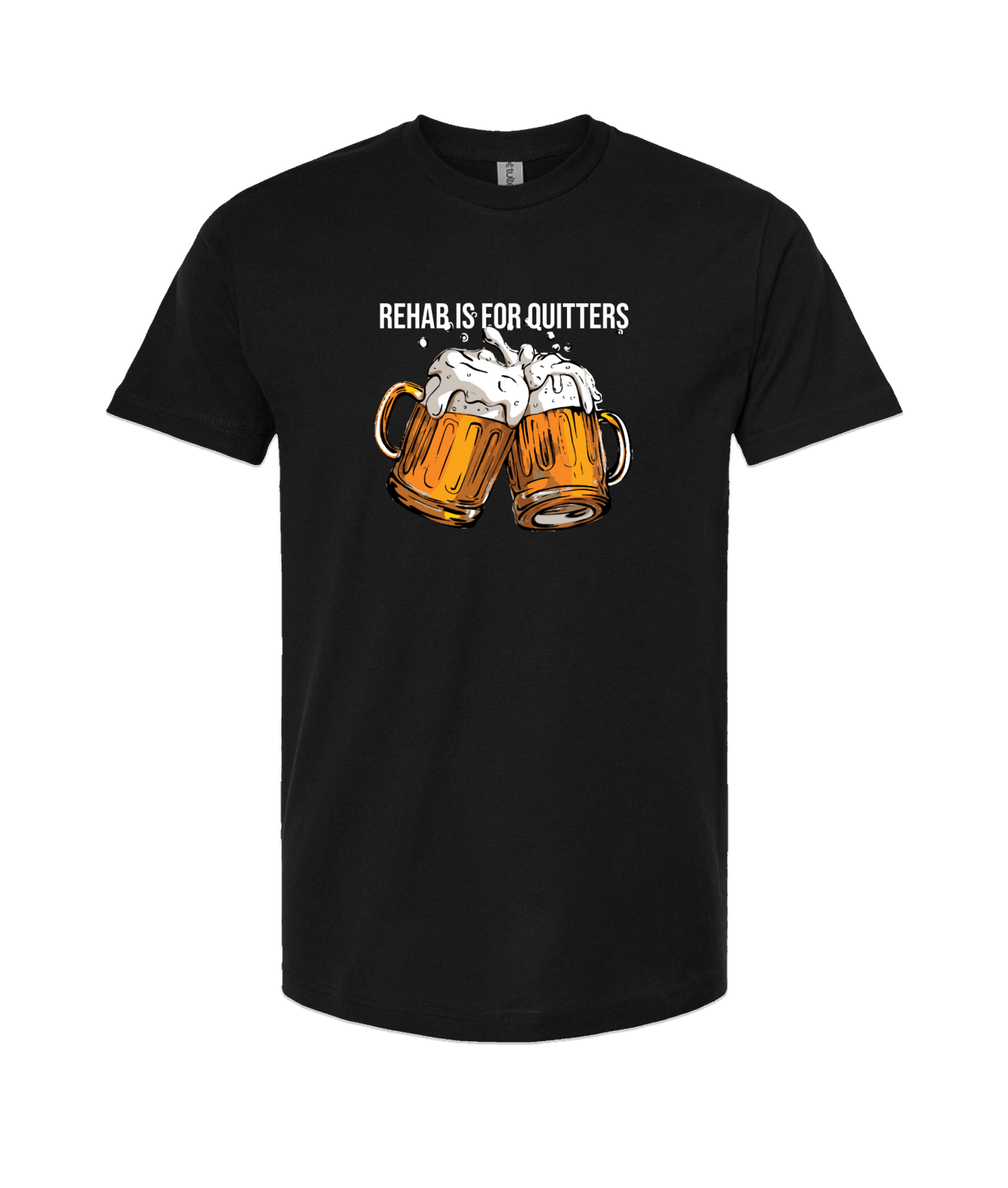 Purple Zebra - Rehab is for Quitters - Black T-Shirt
