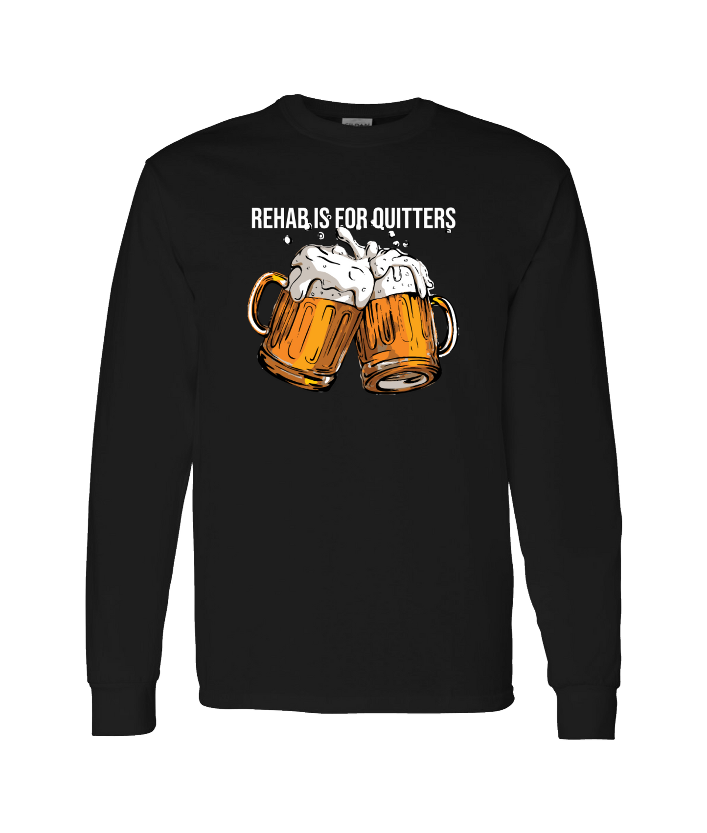 Purple Zebra - Rehab is for Quitters - Black Long Sleeve T