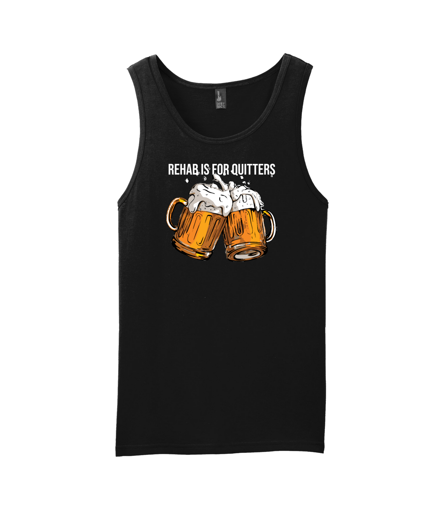 Purple Zebra - Rehab is for Quitters - Black Tank Top