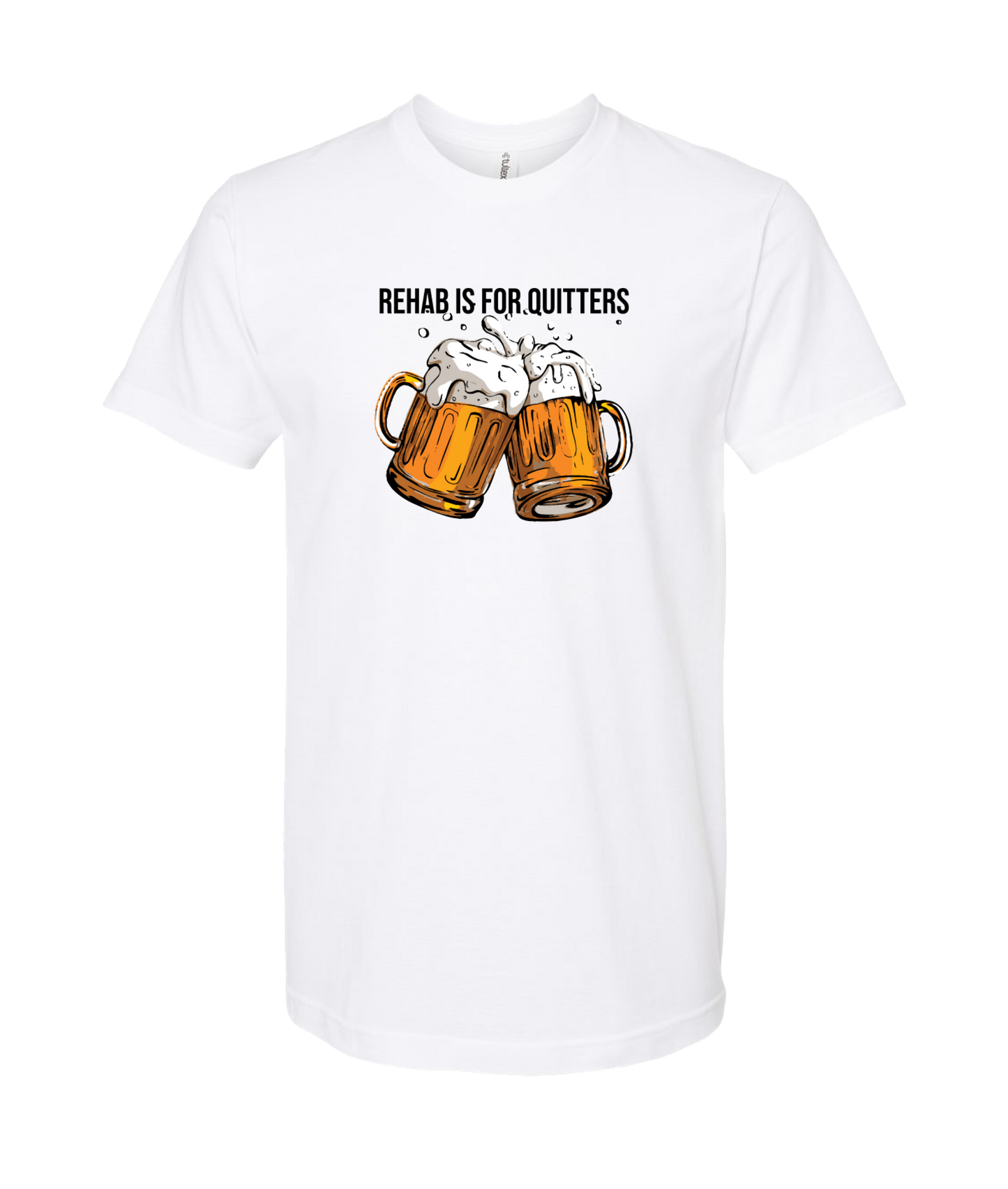 Purple Zebra - Rehab is for Quitters - White T-Shirt