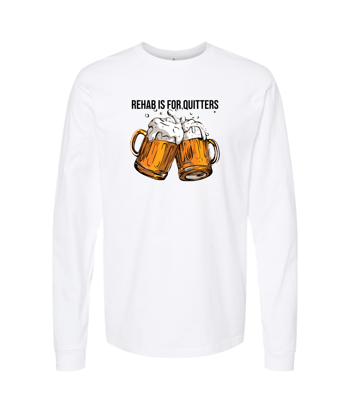 Purple Zebra - Rehab is for Quitters - White Long Sleeve T