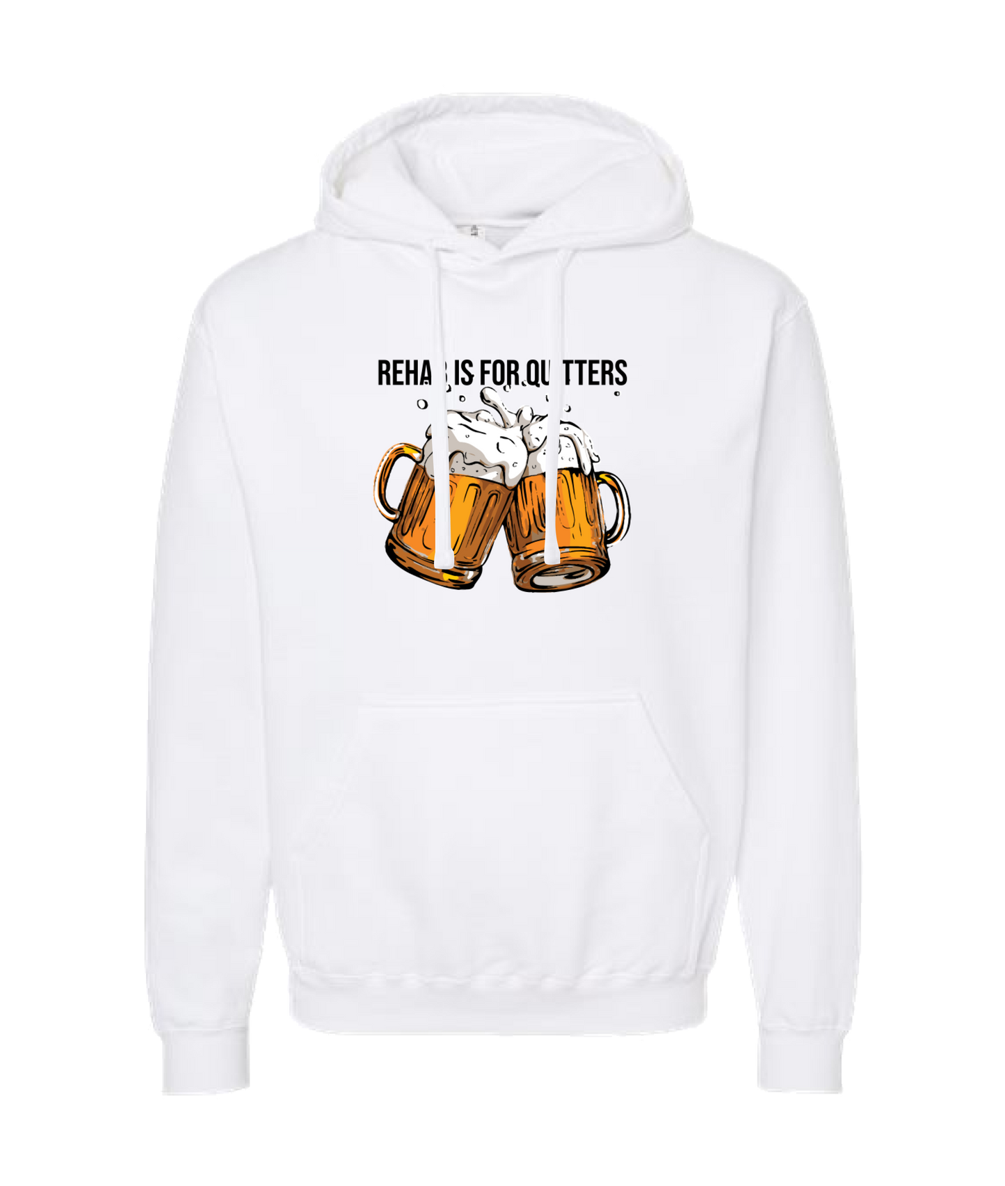 Purple Zebra - Rehab is for Quitters - White Hoodie