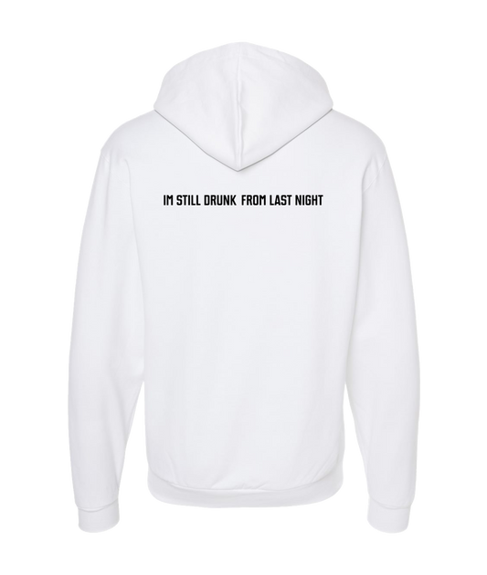 Purple Zebra - Still Drunk - White Zip Up Hoodie