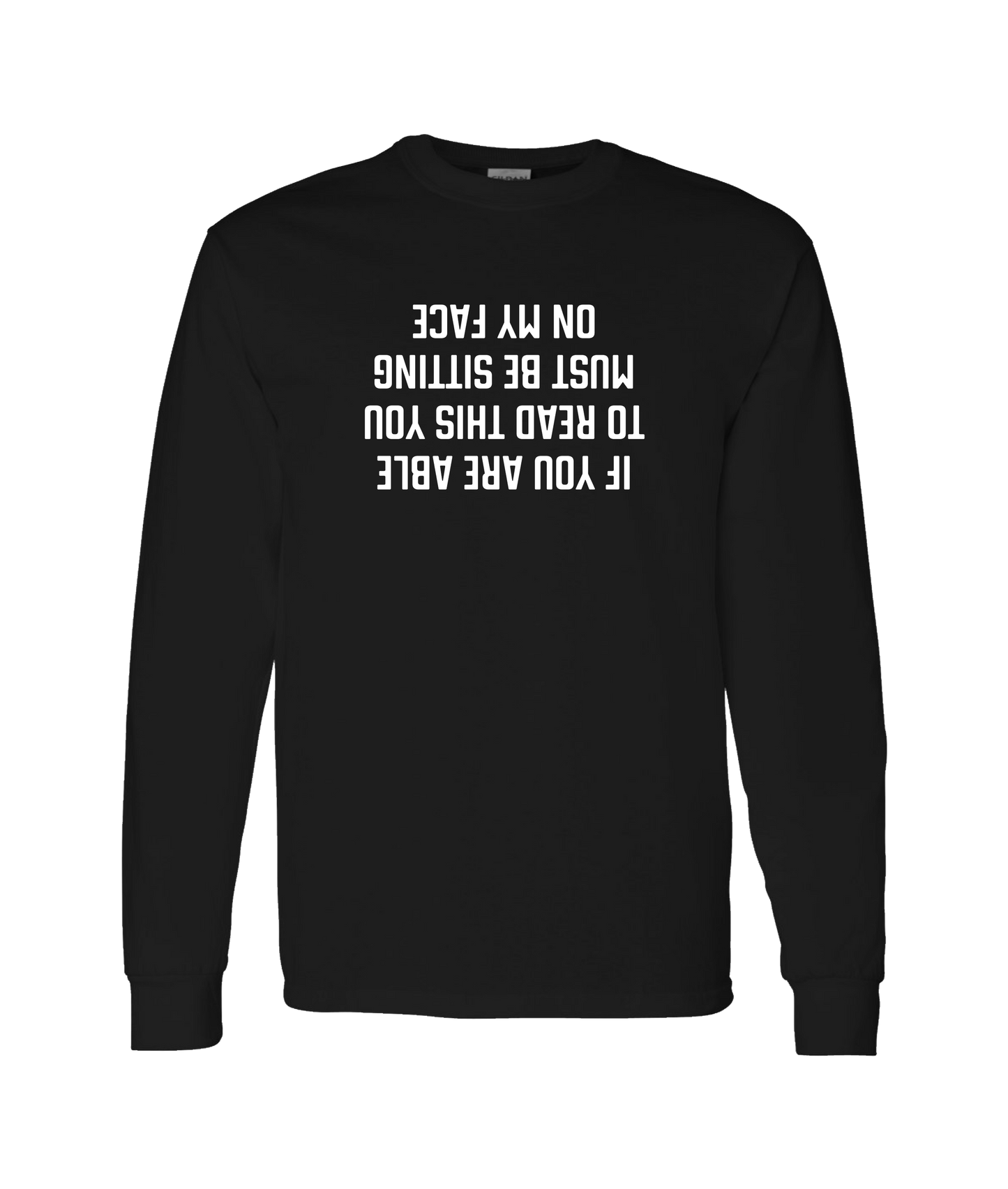 Purple Zebra - If You Are Able to Read This - Black Long Sleeve T
