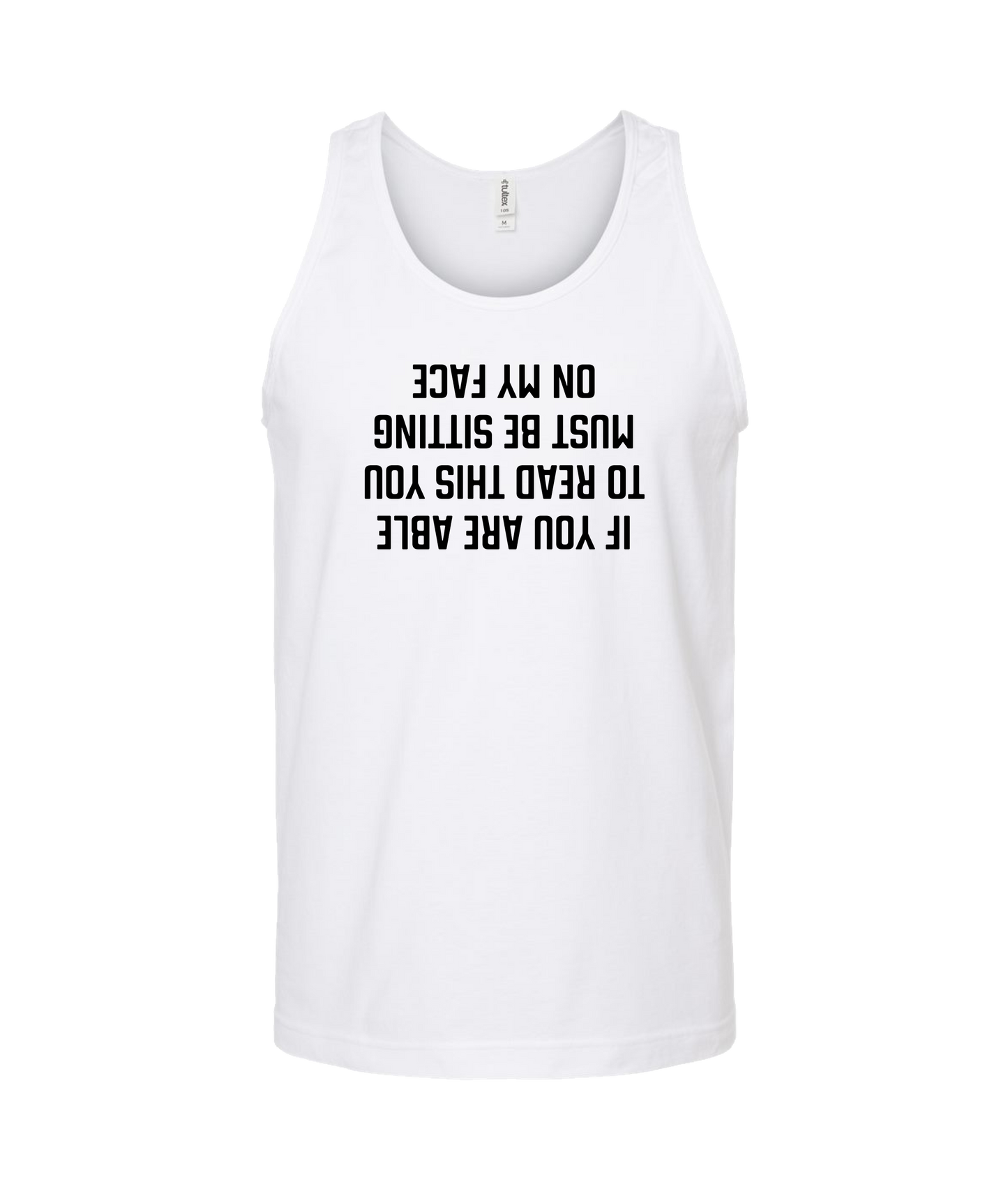 Purple Zebra - If You Are Able to Read This - White Tank Top
