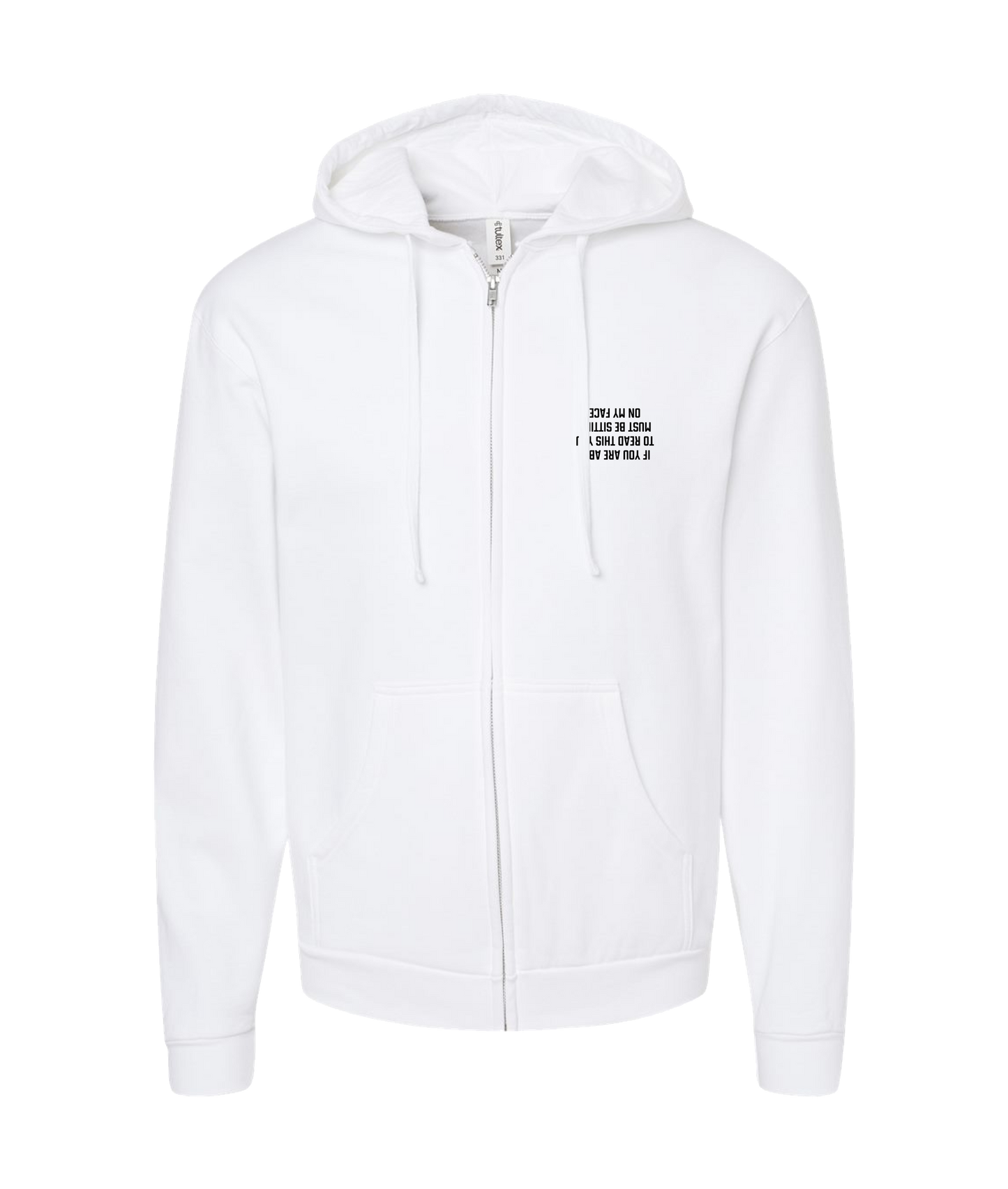 Purple Zebra - If You Are Able to Read This - White Zip Up Hoodie