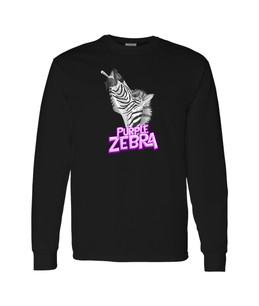 Purple Zebra - Zebra Cone - Black Long Sleeve T