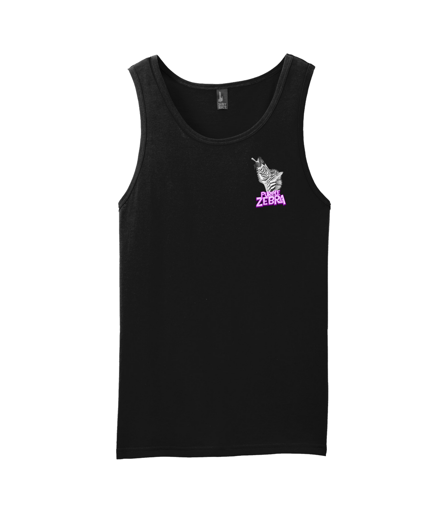 Purple Zebra - Zebra Cone - Black Tank Top