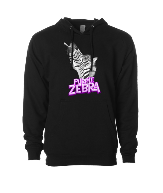 Purple Zebra - Zebra Cone - Black Hoodie