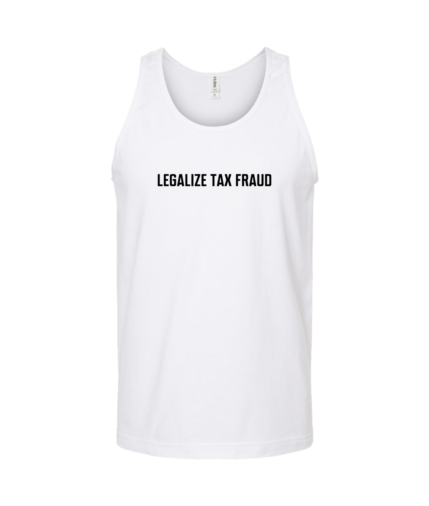 Purple Zebra - Legalize Tax Fraud - White Tank Top