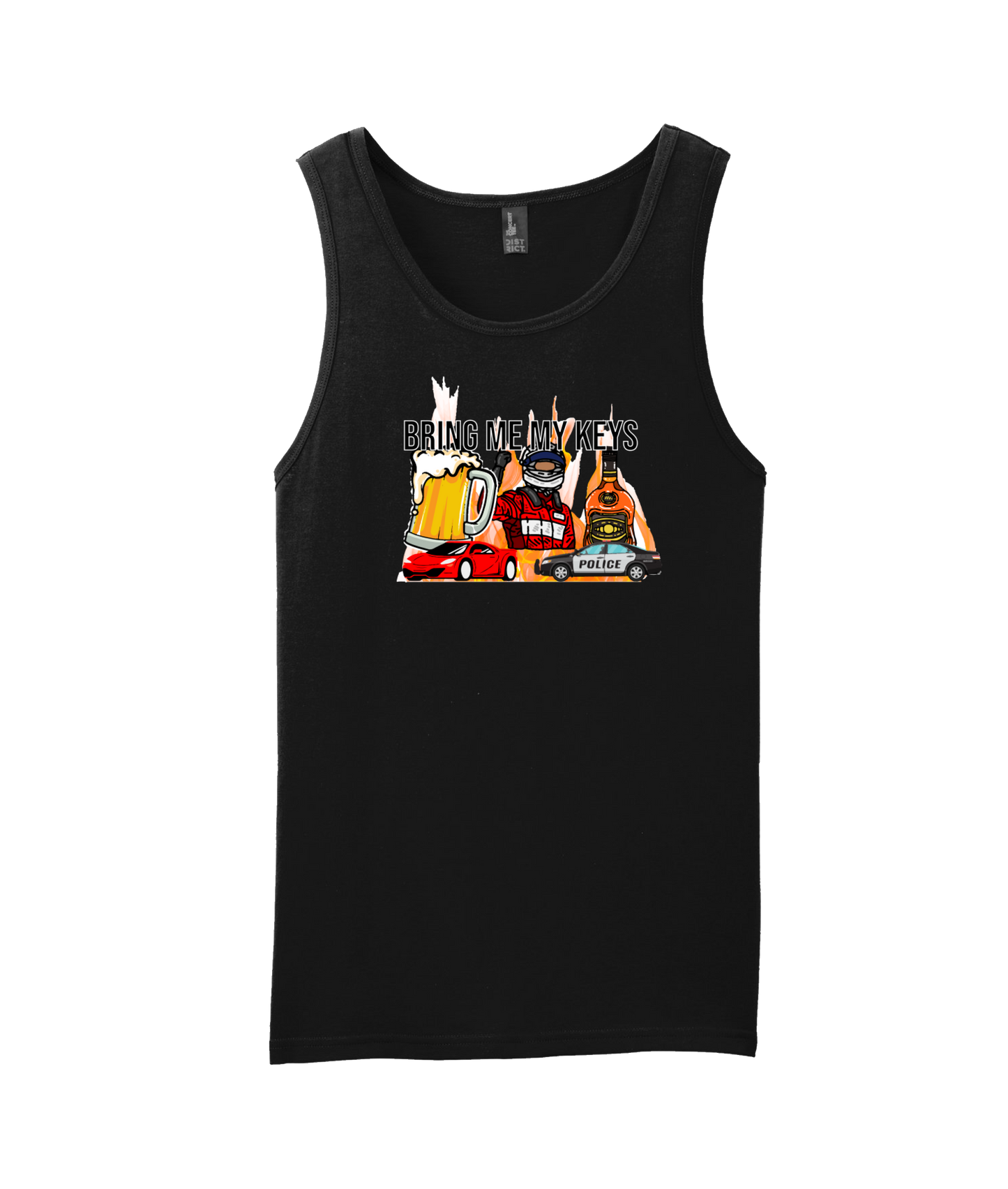 Purple Zebra - Bring Me My Keys - Black Tank Top