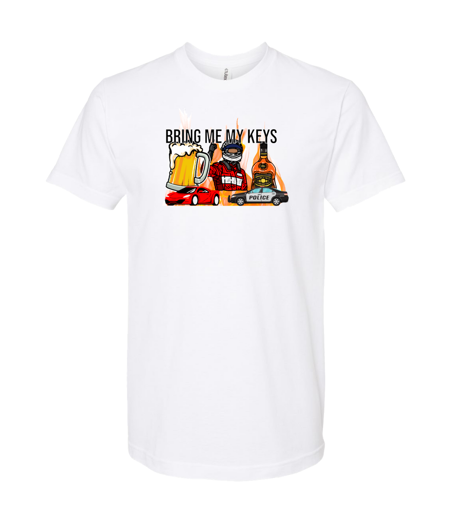 Purple Zebra - Bring Me My Keys - White T-Shirt
