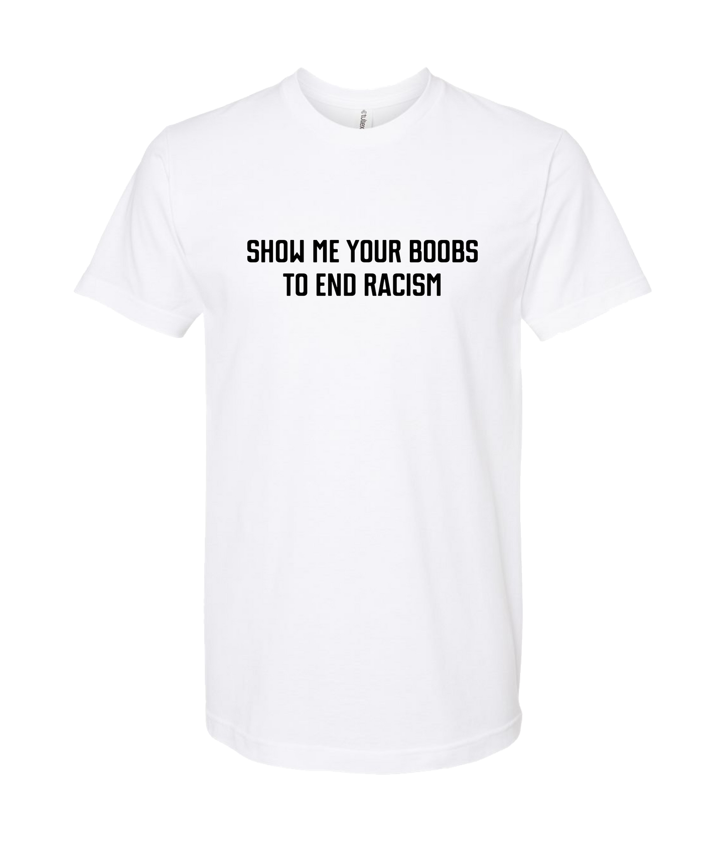 Purple Zebra - End Racism - White T Shirt