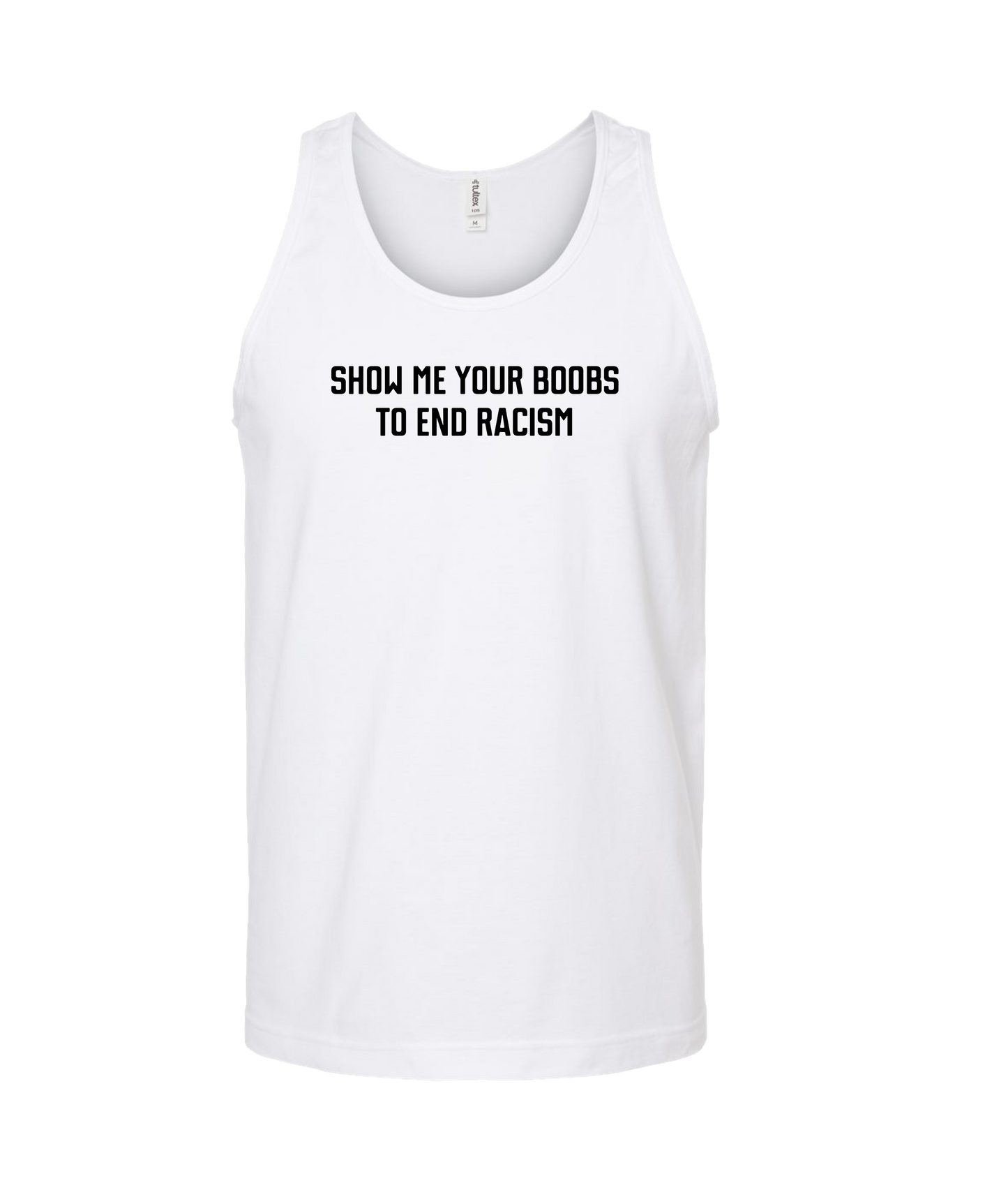 Purple Zebra - End Racism - White Tank Top
