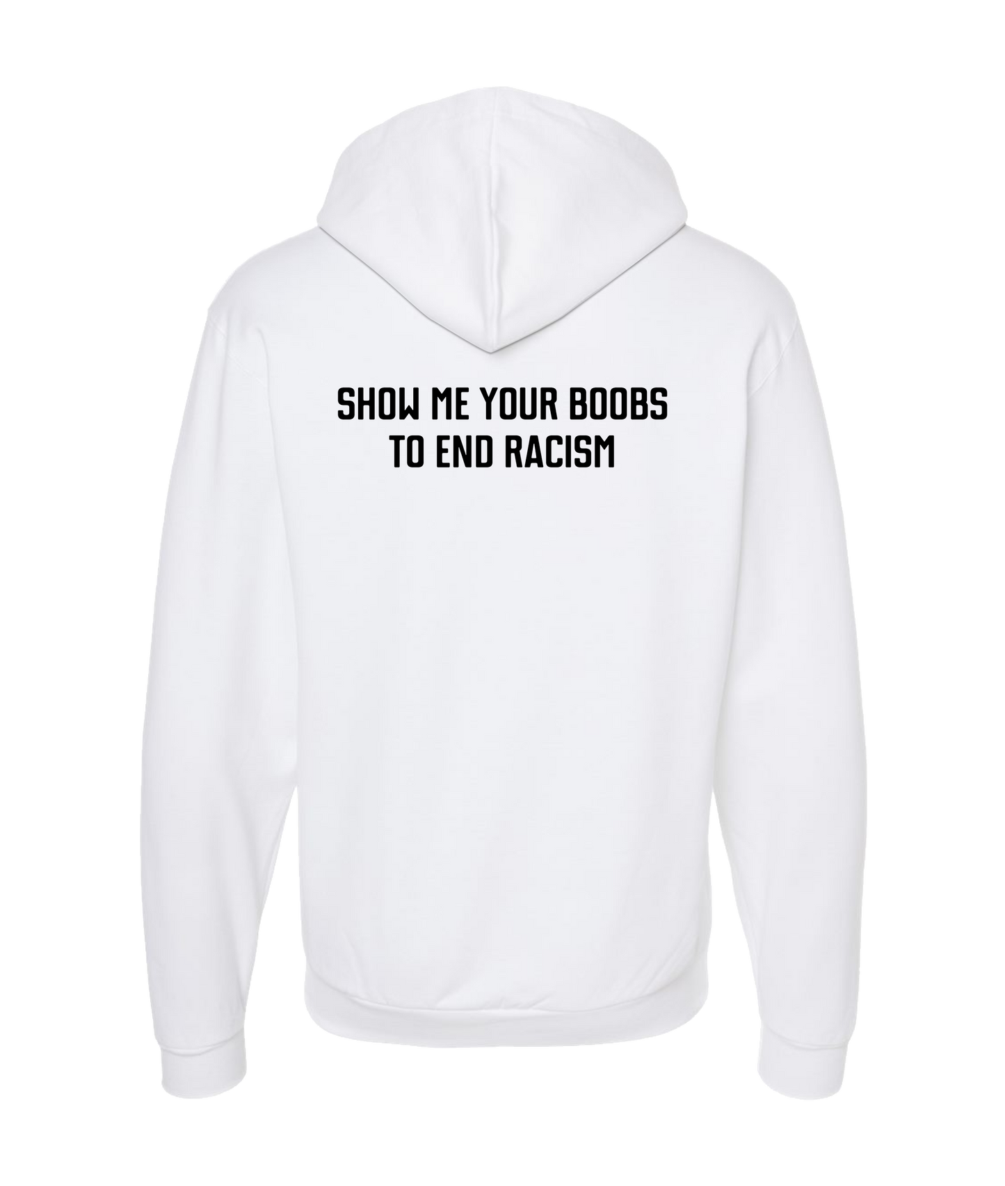Purple Zebra - End Racism - White Zip Up Hoodie