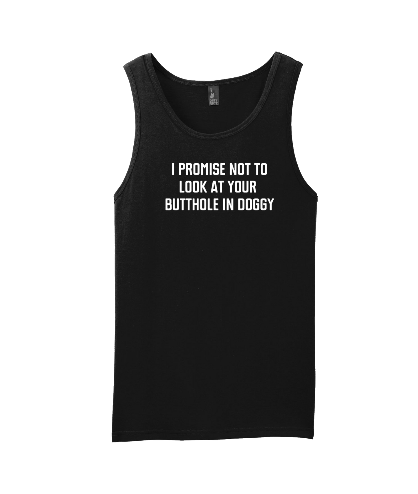 Purple Zebra - I Promise Not to Look - Black Tank Top