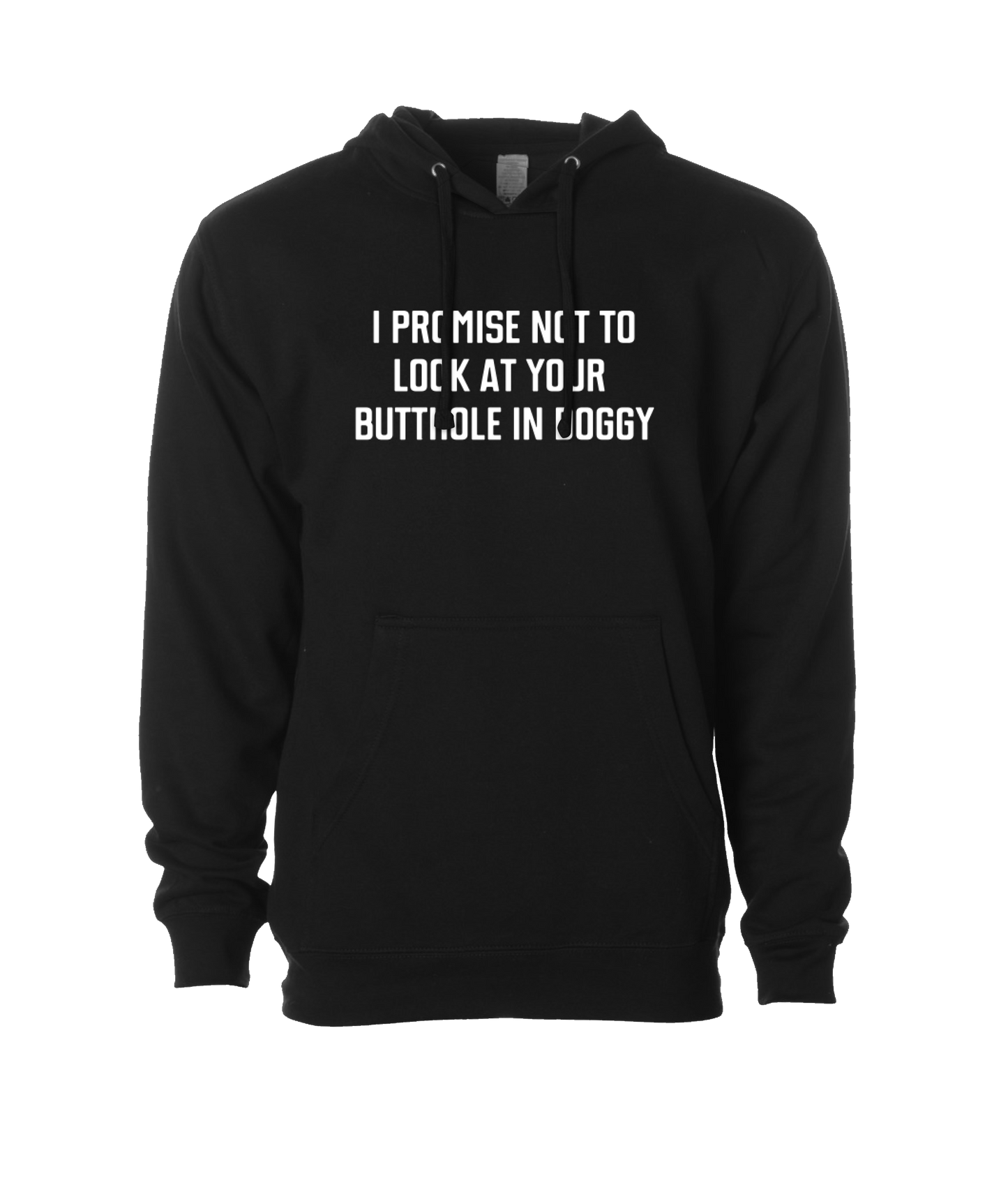 Purple Zebra - I Promise Not to Look - Black Hoodie