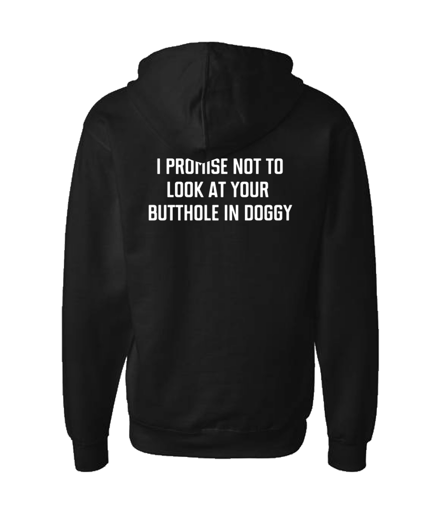 Purple Zebra - I Promise Not to Look - Black Zip Up Hoodie