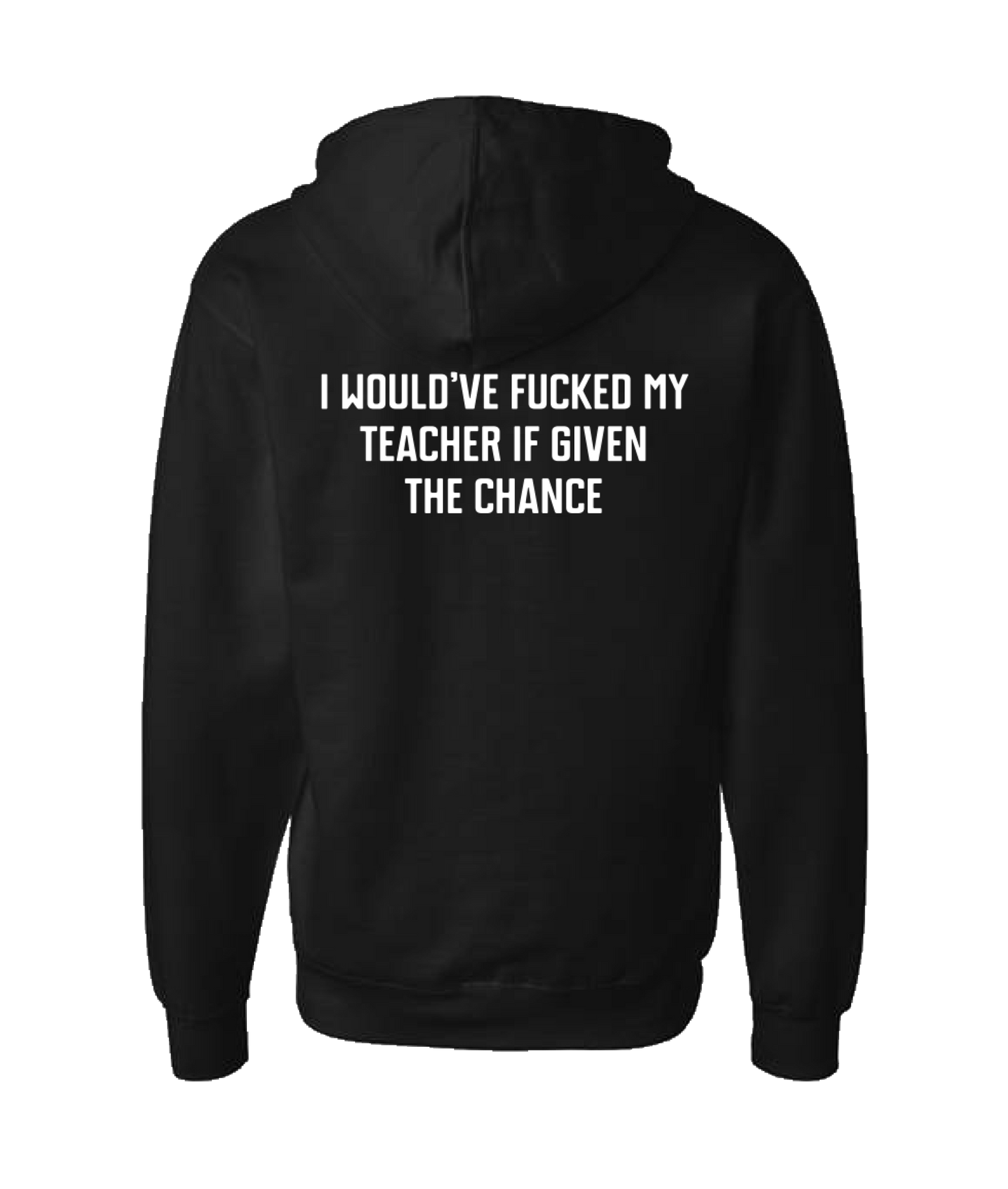 Purple Zebra - My Teacher - Black Zip Up Hoodie