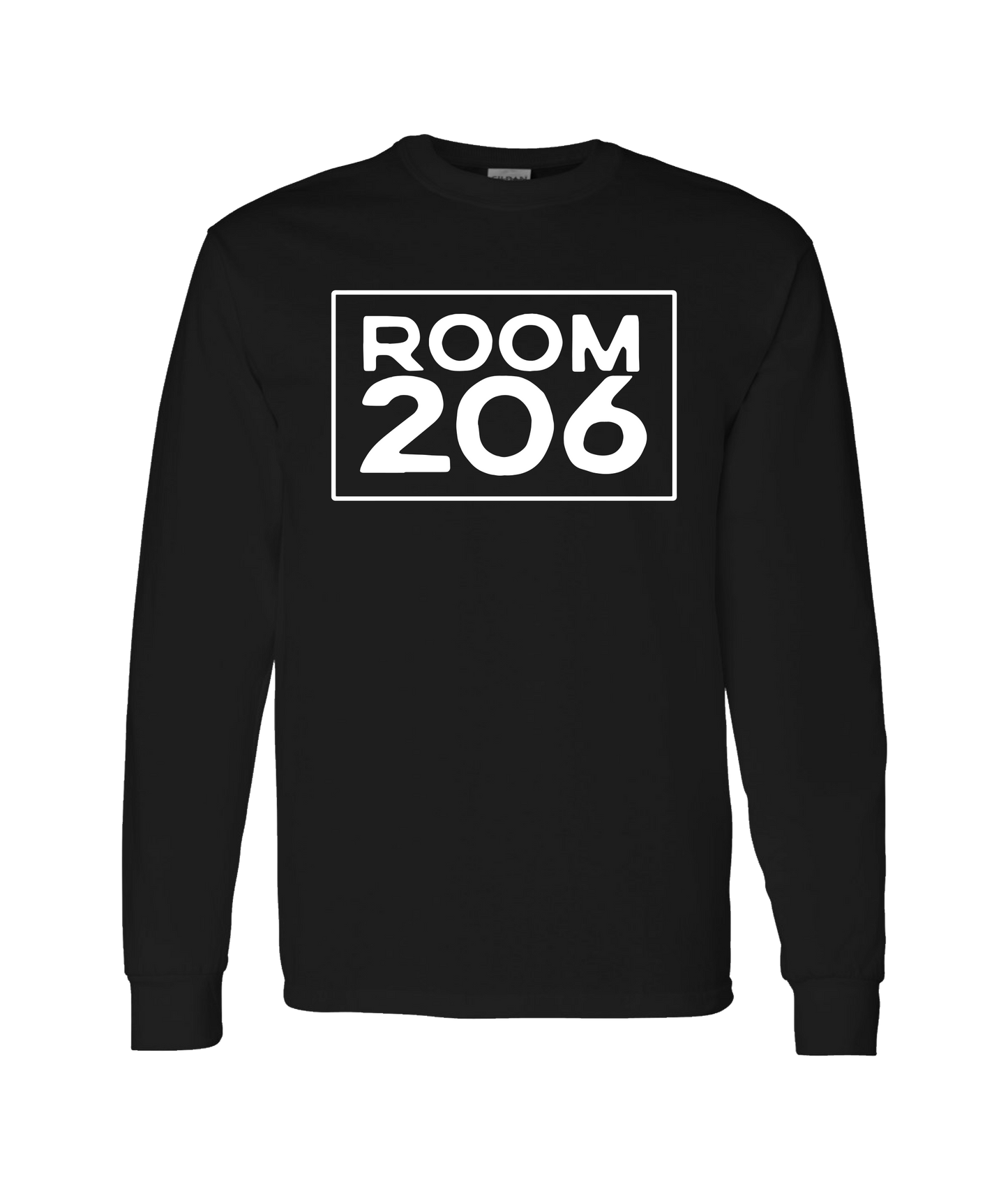 ROOM 206 - R206 Logo - Black Long Sleeve T