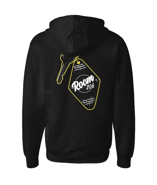 ROOM 206 - Room Keys - Black Zip Up Hoodie