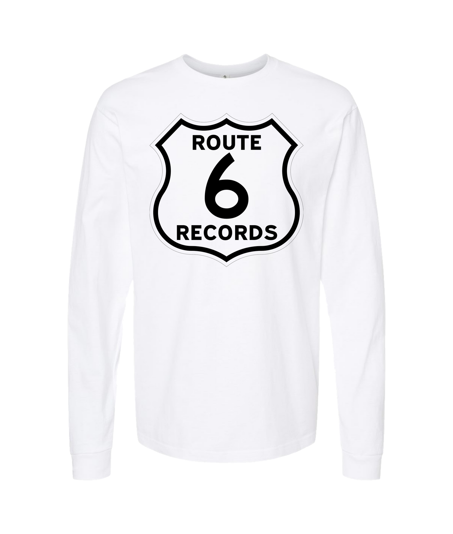 Route 6 Records - Route 6 Sign Logo - Black Long Sleeve T
