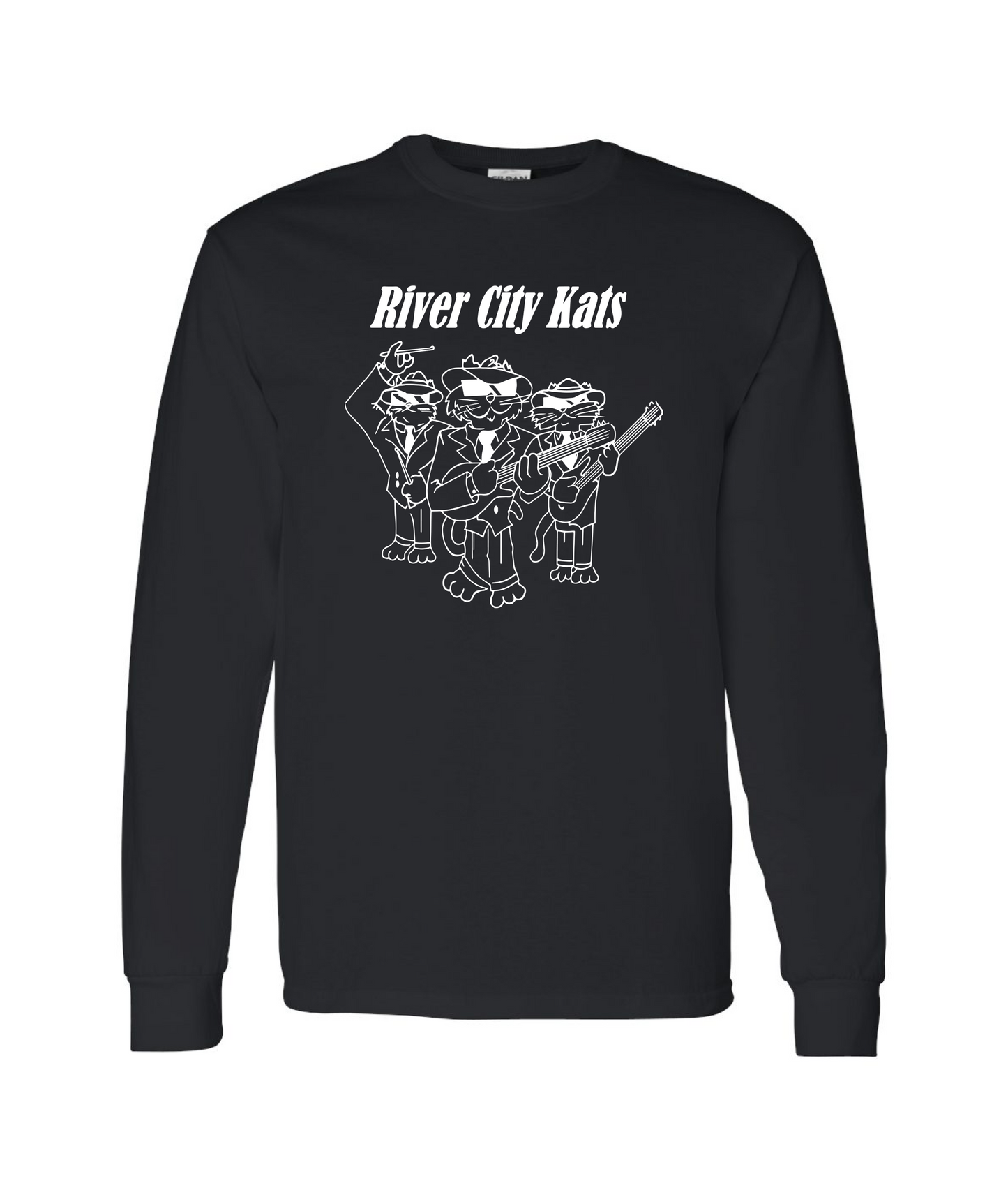 River City Kats - Logo - Black Long Sleeve T