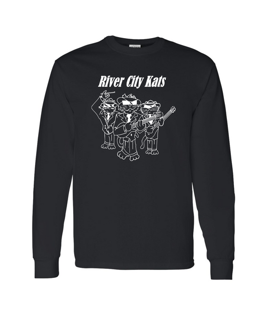 River City Kats - Logo - Black Long Sleeve T