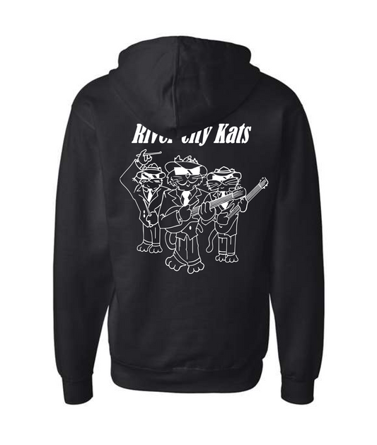 River City Kats - Logo - Black Zip Hoodie