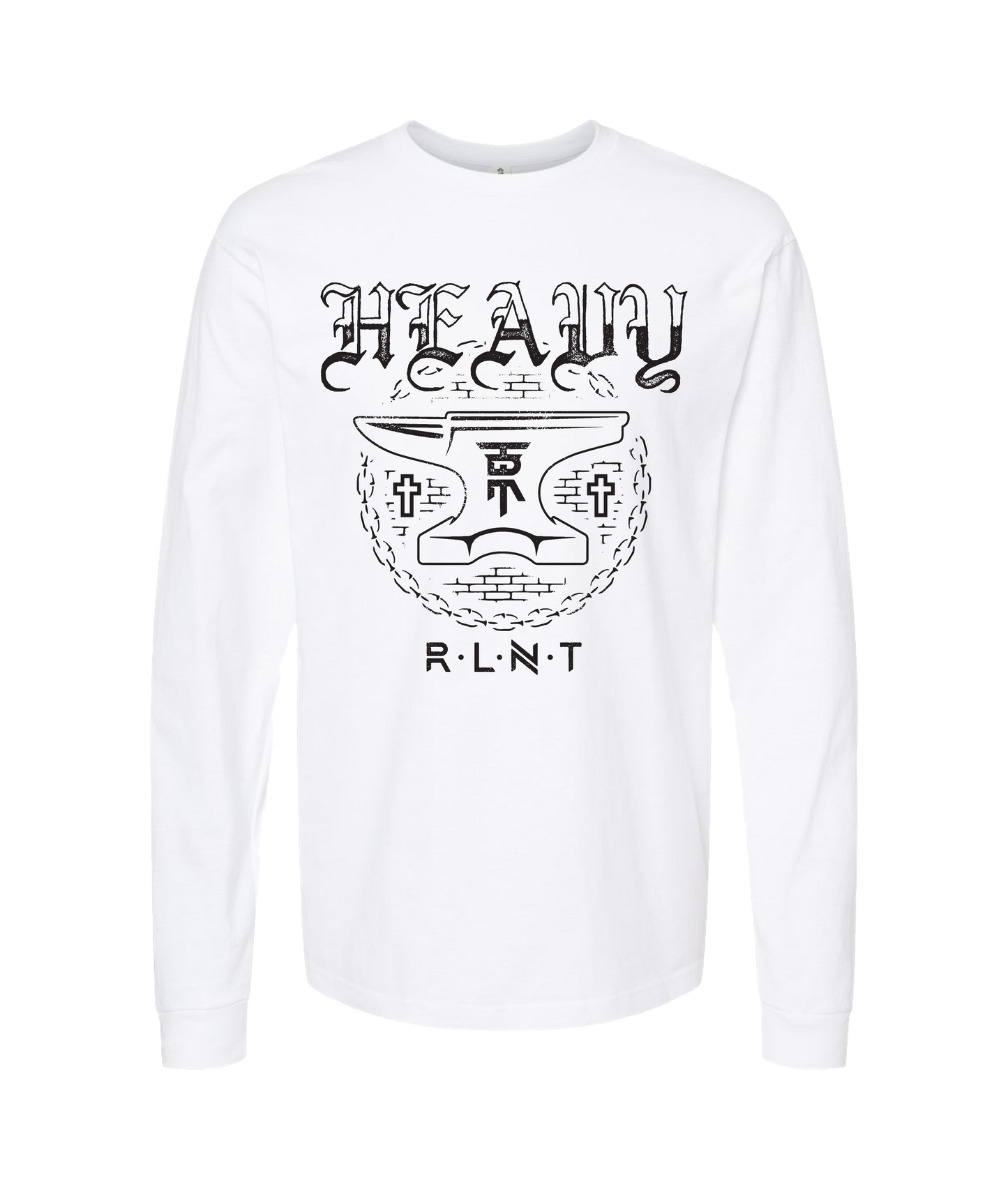 Relent - HEAVY - White Long Sleeve T