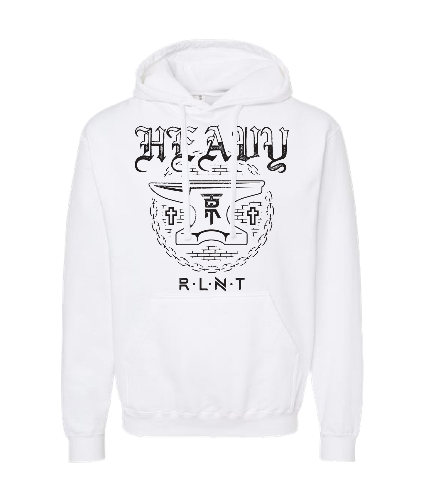 Relent - HEAVY - White Hoodie