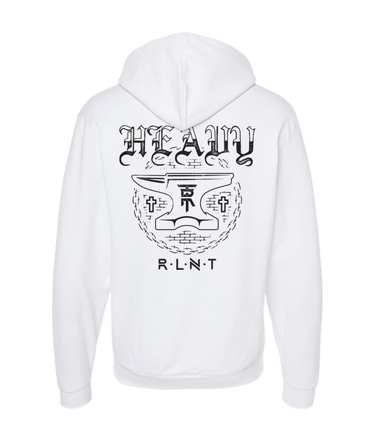 V-RELTOP - HEAVY - White Zip Up Hoodie