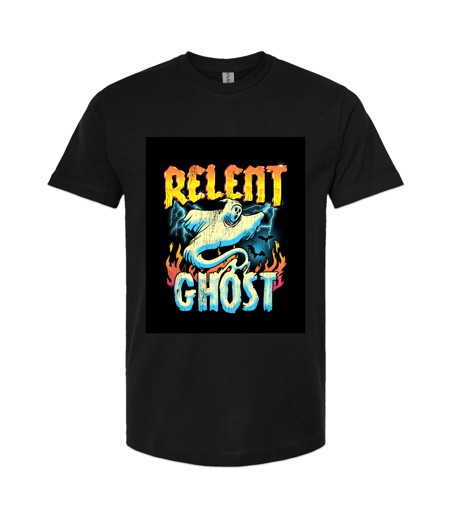 V-RELTOP - GHOST - Black T-Shirt