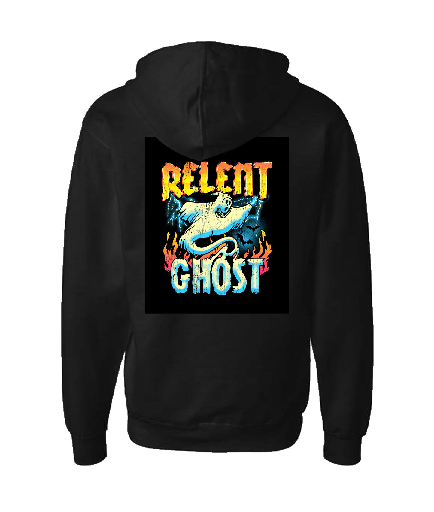 Relent - GHOST - Black Zip Up Hoodie