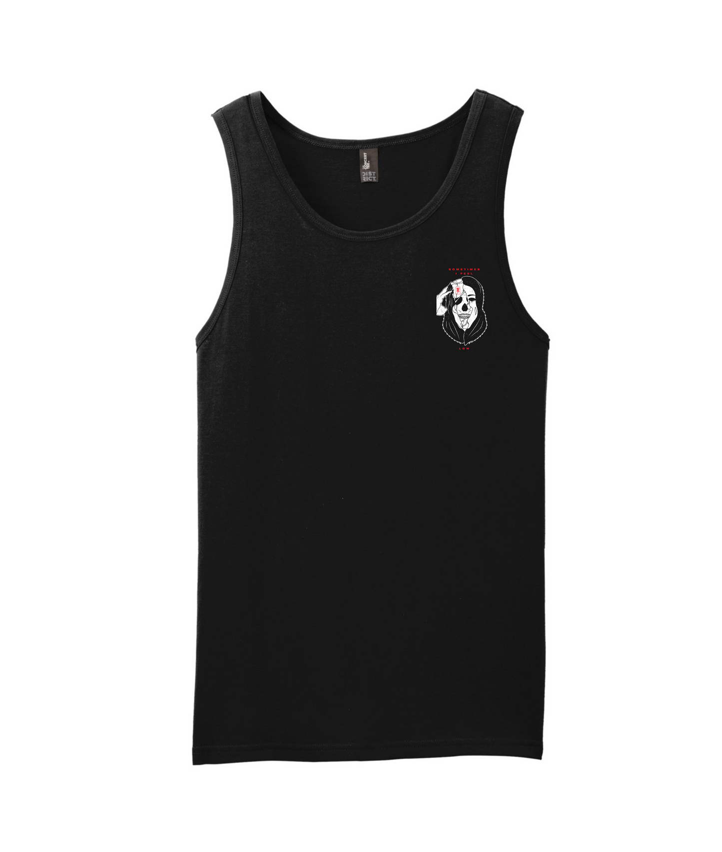 Relent - SOMETIMES I FEEL LOW - Black Tank Top