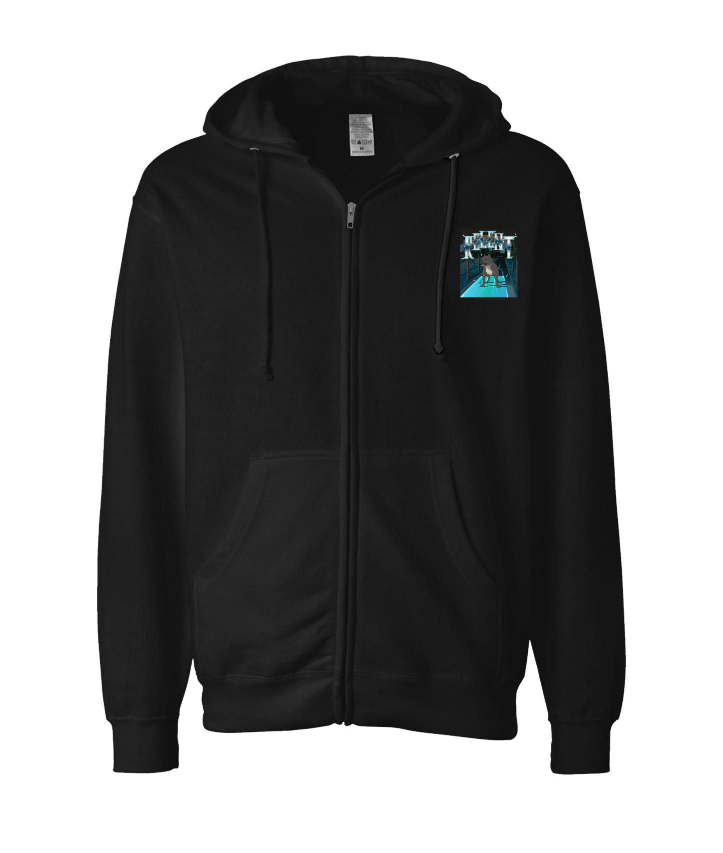 Relent - PITBULL - Black Zip Up Hoodie