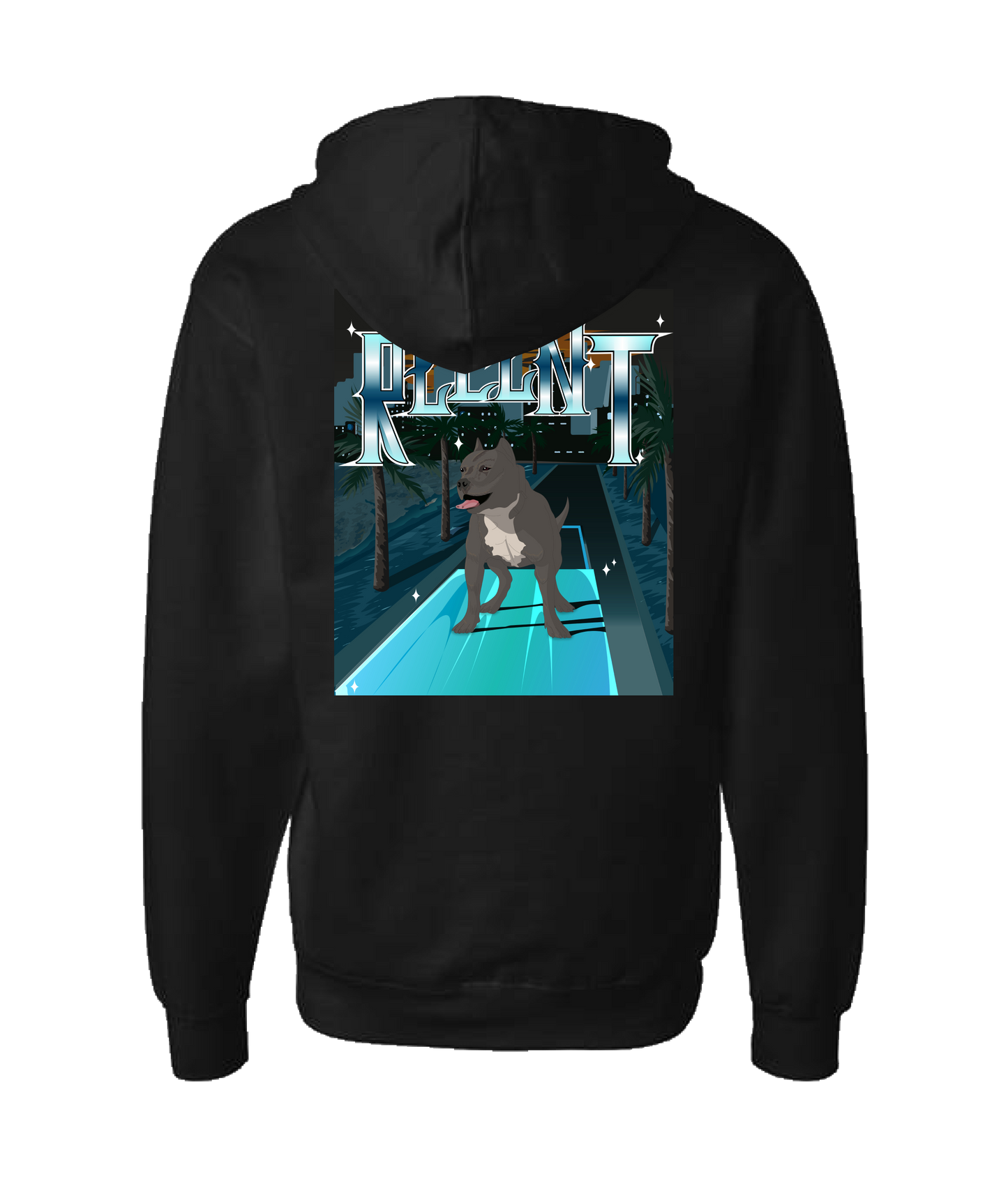 Relent - PITBULL - Black Zip Up Hoodie