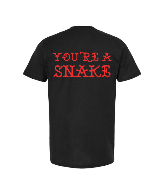 V-RELTOP - YOU'RE A SNAKE - Black T Shirt