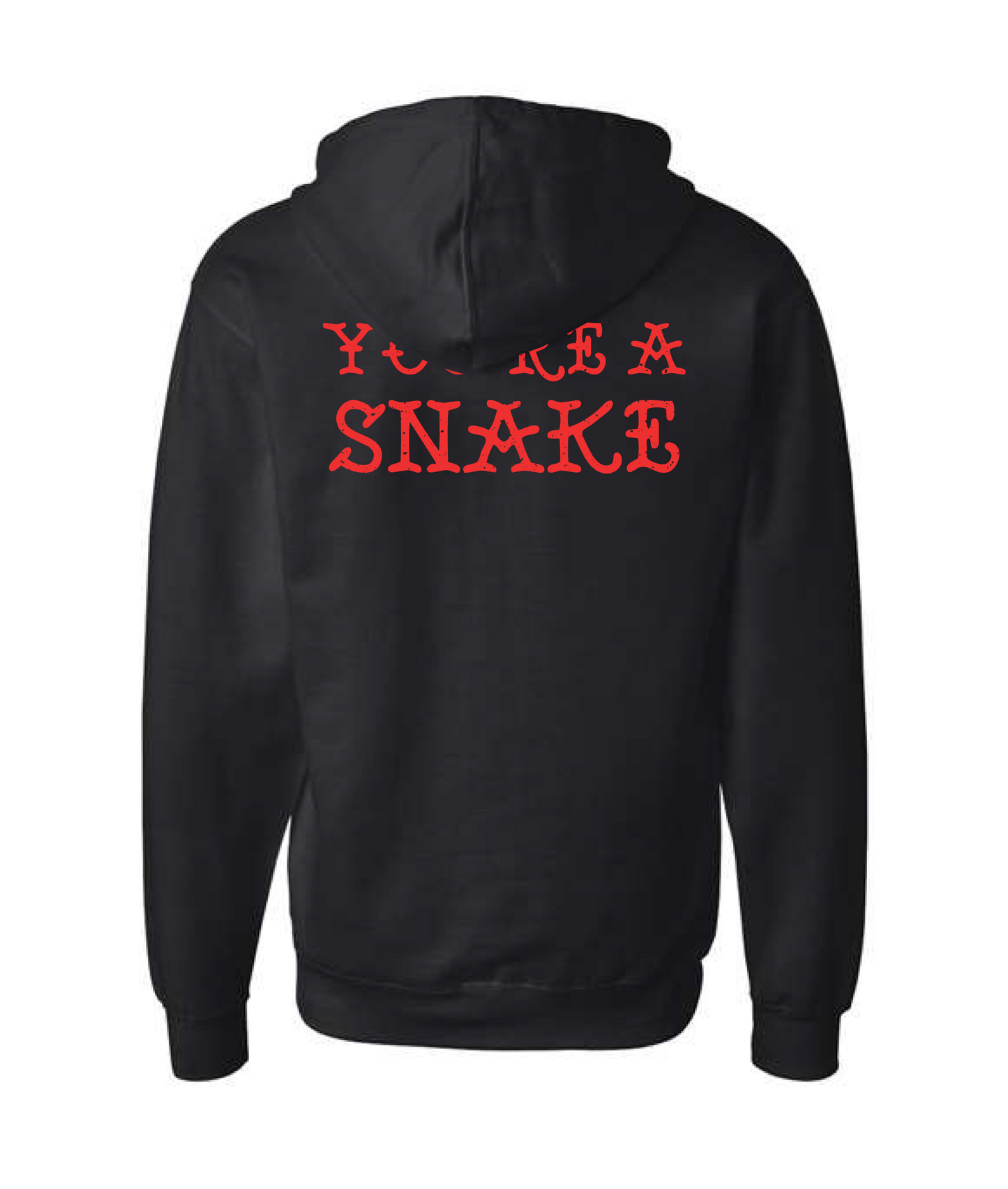 Relent - YOU'RE A SNAKE - Black Zip Up Hoodie